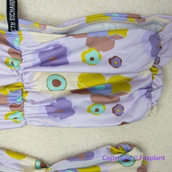 New! Set! Beth Richards Delrey Bikini Top and bottom, 70’s floral bikini, M+S - Picture 10 of 12